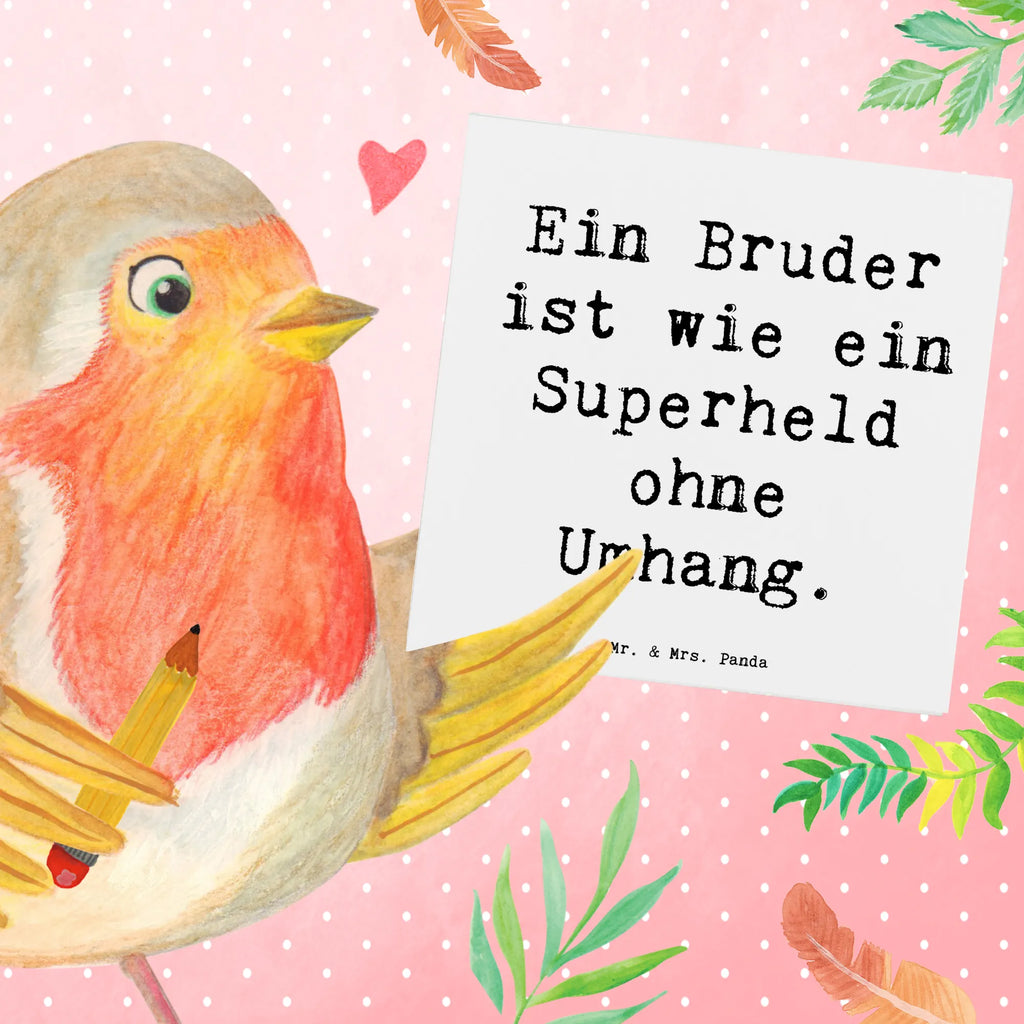 Deluxe Card Saying Ein Bruder ist wie ein Superheld ohne Umhang. Karte, Grußkarte, Klappkarte, Einladungskarte, Glückwunschkarte, Hochzeitskarte, Geburtstagskarte, Hochwertige Grußkarte, Hochwertige Klappkarte