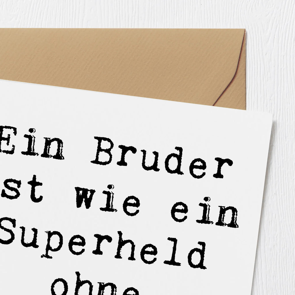 Deluxe Card Saying Ein Bruder ist wie ein Superheld ohne Umhang. Karte, Grußkarte, Klappkarte, Einladungskarte, Glückwunschkarte, Hochzeitskarte, Geburtstagskarte, Hochwertige Grußkarte, Hochwertige Klappkarte