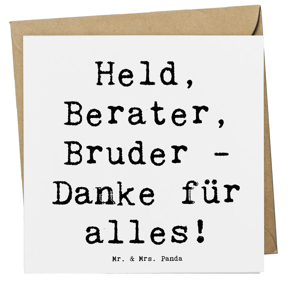 Deluxe Card Saying Held, Berater, Bruder - Danke für alles! Karte, Grußkarte, Klappkarte, Einladungskarte, Glückwunschkarte, Hochzeitskarte, Geburtstagskarte, Hochwertige Grußkarte, Hochwertige Klappkarte