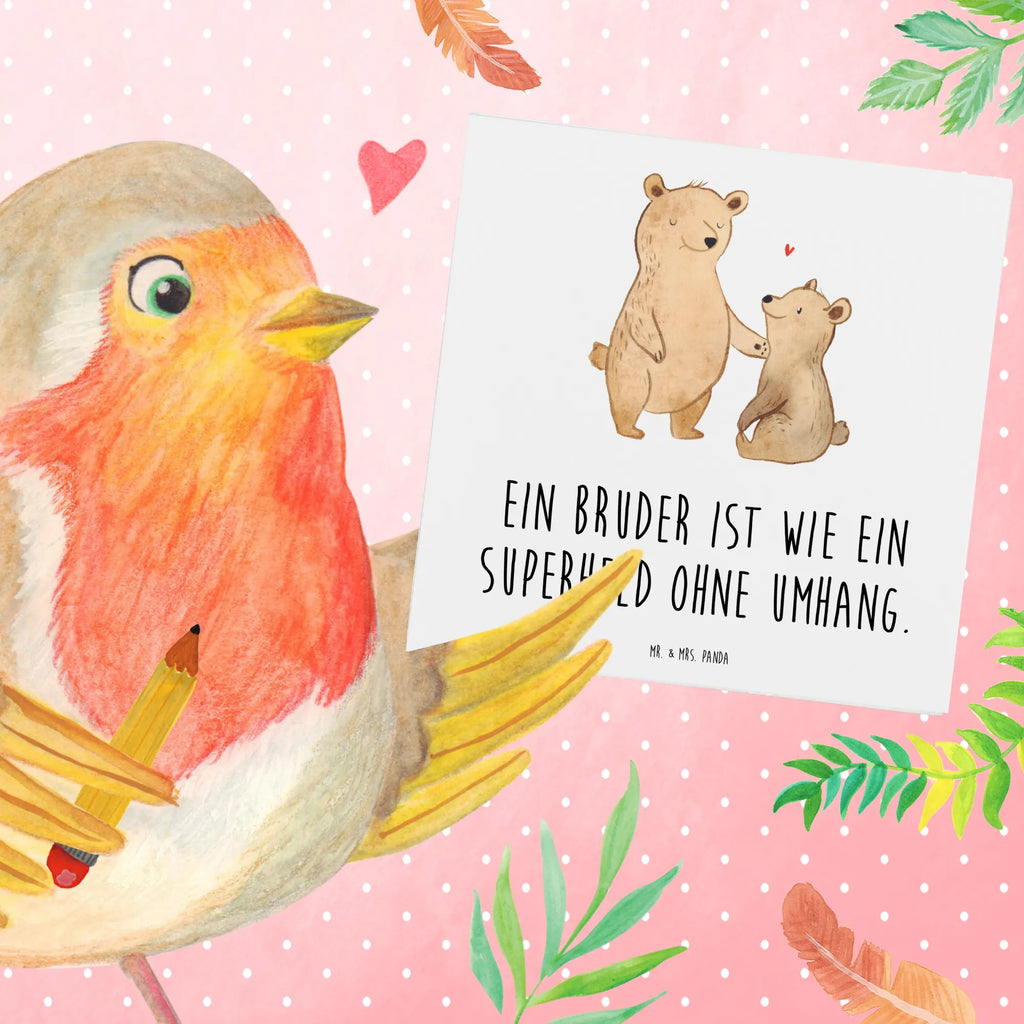 Deluxe Card Ein Bruder ist wie ein Superheld ohne Umhang. Hochzeitskarte, Glückwunschkarte, Einladungskarte, Grußkarte, Karte, Hochwertige Klappkarte, Hochwertige Grußkarte, Geburtstagskarte, Klappkarte