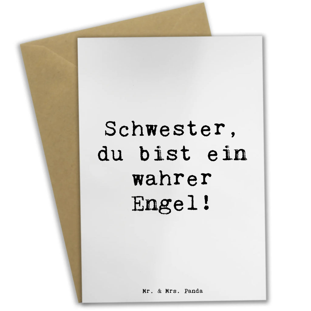 Greetings card Saying Schwester, du bist ein wahrer Engel! Grußkarte, Klappkarte, Einladungskarte, Glückwunschkarte, Hochzeitskarte, Geburtstagskarte, Karte, Ansichtskarten