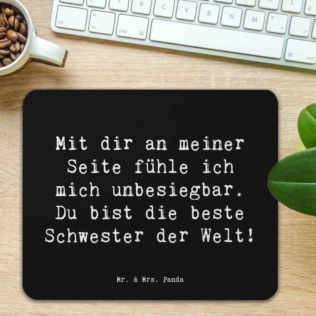 Mouse mat Saying Mit dir an meiner Seite fühle ich mich unbesiegbar. Du bist die beste Schwester der Welt! Büroausstattung, Mauspad, Mousepad, Einzigartiges Mauspad, Mauspad Büro, PC Zubehör, Arbeitszimmer, Computer zubehör, Mausunterlage, Designer Mauspad