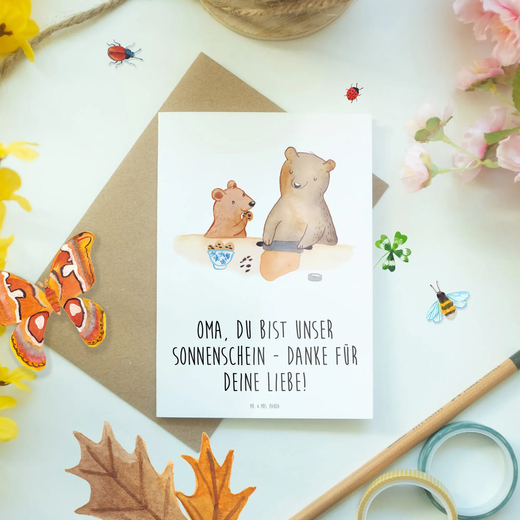 Greetings card Oma, du bist unser Sonnenschein - danke für deine Liebe! Hochzeitskarte, Geburtstagskarte, Einladungskarte, Grußkarte, Karte, Ansichtskarten, Glückwunschkarte, Klappkarte