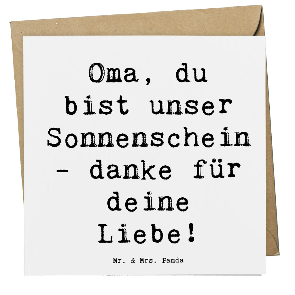 Deluxe Card Saying Oma, du bist unser Sonnenschein - danke für deine Liebe! Hochwertige Grußkarte, Karte, Hochzeitskarte, Geburtstagskarte, Klappkarte, Hochwertige Klappkarte, Glückwunschkarte, Grußkarte, Einladungskarte