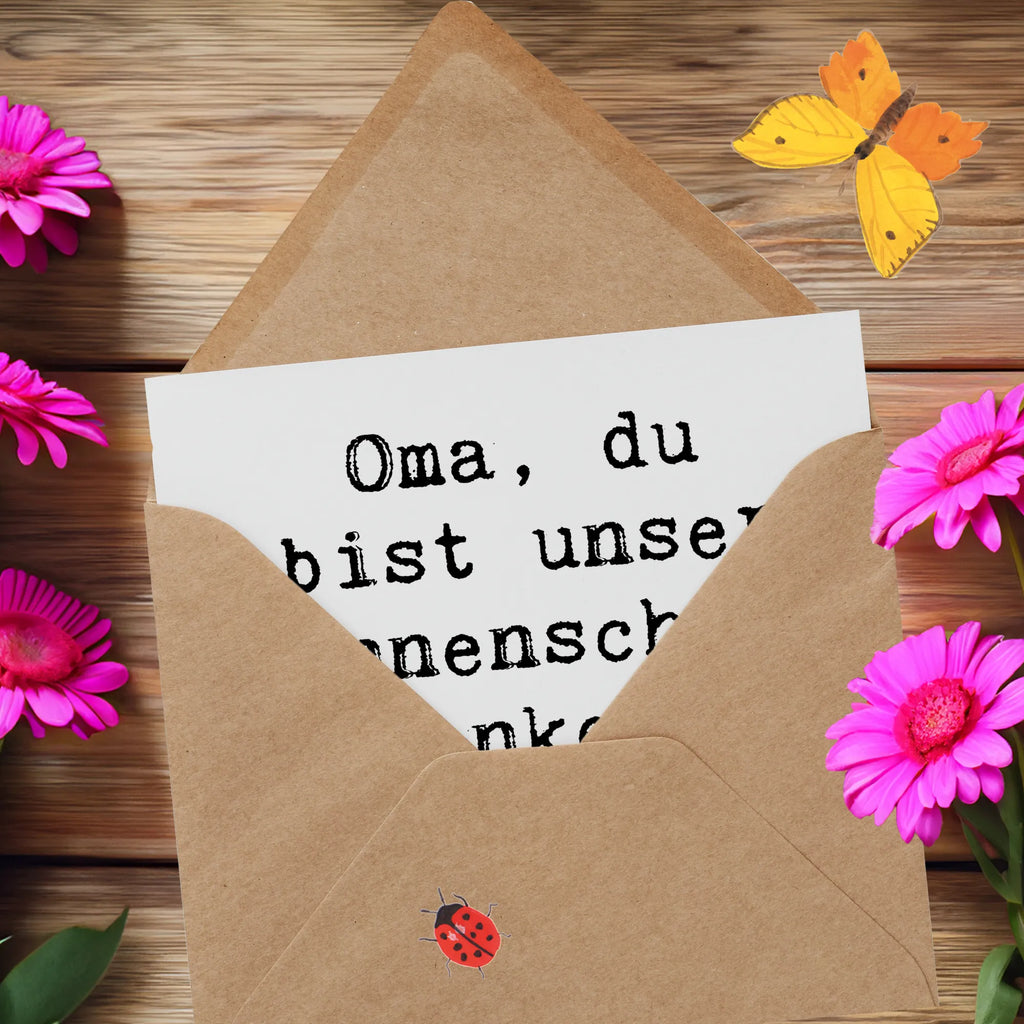 Deluxe Card Saying Oma, du bist unser Sonnenschein - danke für deine Liebe! Hochwertige Grußkarte, Karte, Hochzeitskarte, Geburtstagskarte, Klappkarte, Hochwertige Klappkarte, Glückwunschkarte, Grußkarte, Einladungskarte