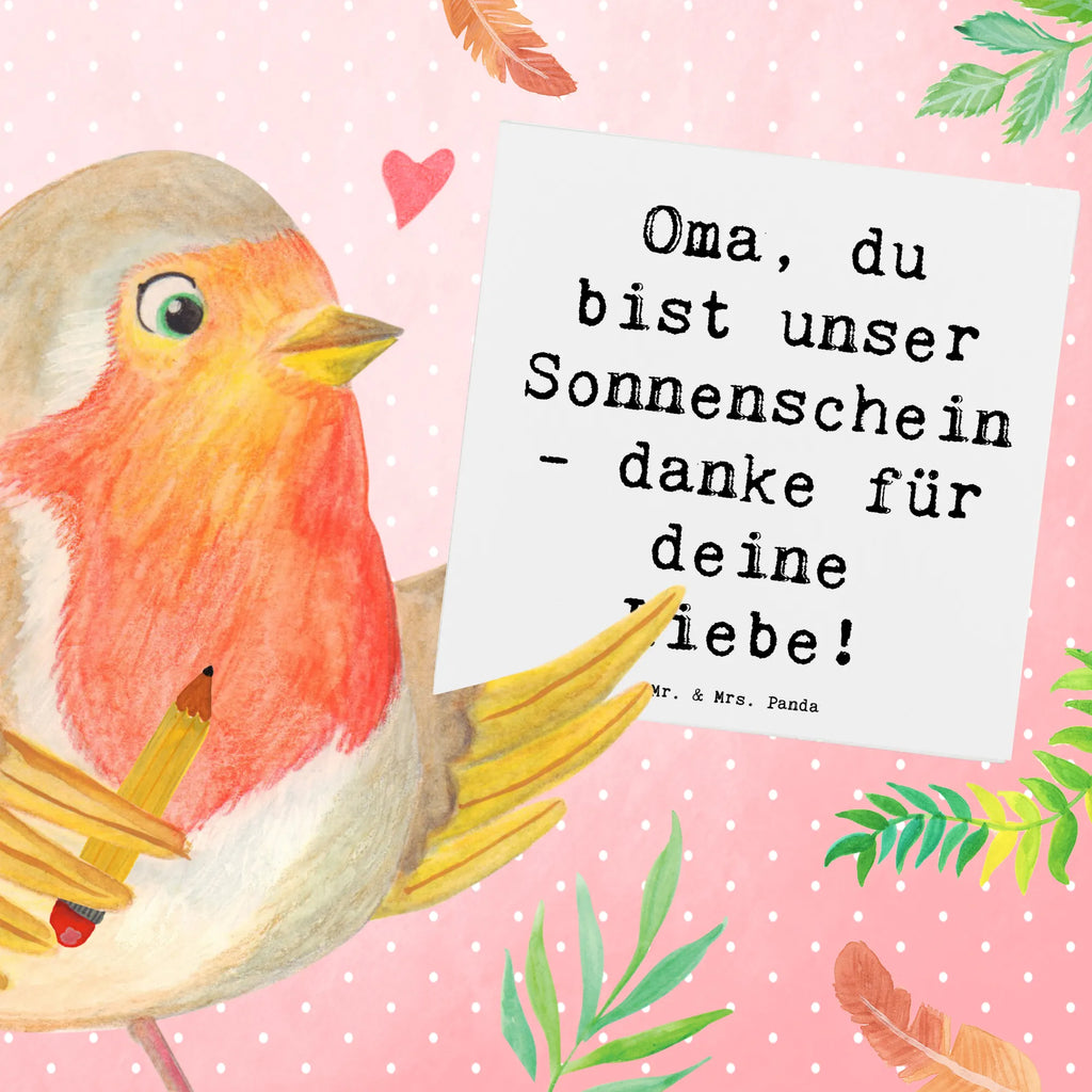 Deluxe Card Saying Oma, du bist unser Sonnenschein - danke für deine Liebe! Hochwertige Grußkarte, Karte, Hochzeitskarte, Geburtstagskarte, Klappkarte, Hochwertige Klappkarte, Glückwunschkarte, Grußkarte, Einladungskarte