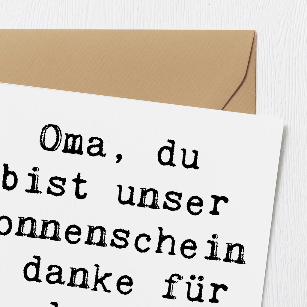 Deluxe Card Saying Oma, du bist unser Sonnenschein - danke für deine Liebe! Hochwertige Grußkarte, Karte, Hochzeitskarte, Geburtstagskarte, Klappkarte, Hochwertige Klappkarte, Glückwunschkarte, Grußkarte, Einladungskarte