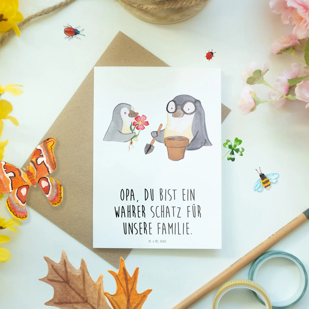 Greetings card Opa, du bist ein wahrer Schatz für unsere Familie. Karte, Ansichtskarten, Geburtstagskarte, Hochzeitskarte, Klappkarte, Grußkarte, Einladungskarte, Glückwunschkarte