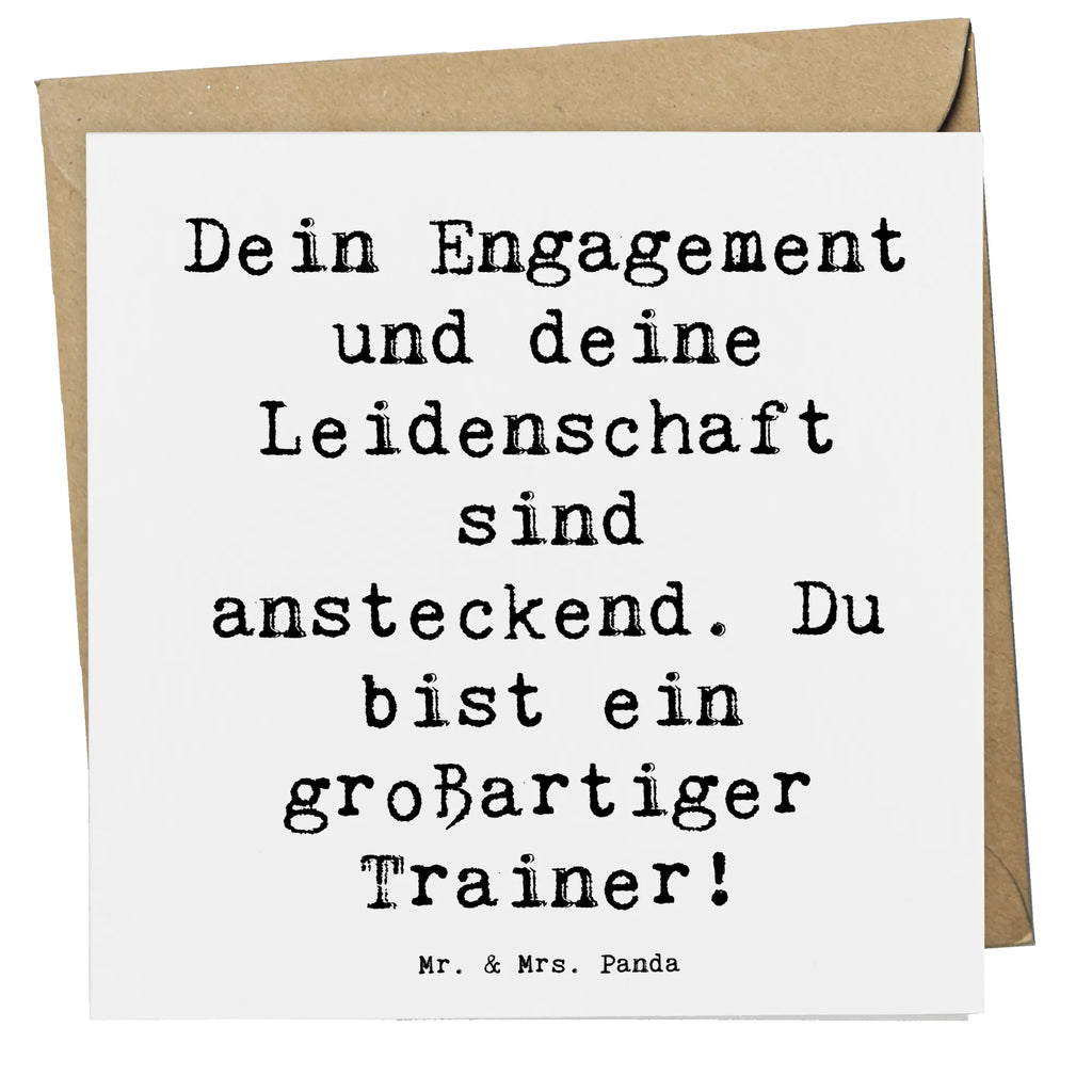 Deluxe Card Saying Dein Engagement und deine Leidenschaft sind ansteckend. Du bist ein großartiger Trainer! Grußkarte, Glückwunschkarte, Karte, Hochzeitskarte, Hochwertige Klappkarte, Geburtstagskarte, Hochwertige Grußkarte, Klappkarte, Einladungskarte