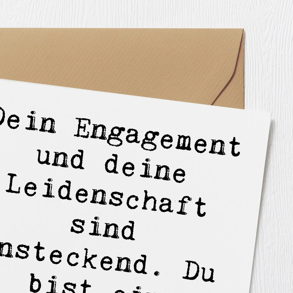 Deluxe Card Saying Dein Engagement und deine Leidenschaft sind ansteckend. Du bist ein großartiger Trainer! Grußkarte, Glückwunschkarte, Karte, Hochzeitskarte, Hochwertige Klappkarte, Geburtstagskarte, Hochwertige Grußkarte, Klappkarte, Einladungskarte