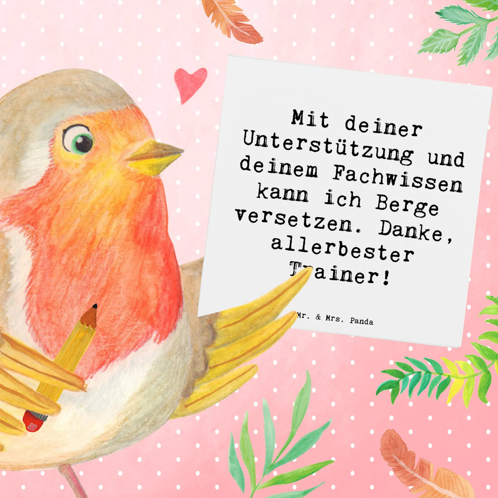 Deluxe Card Saying Mit deiner Unterstützung und deinem Fachwissen kann ich Berge versetzen. Danke, allerbester Trainer! Karte, Grußkarte, Klappkarte, Einladungskarte, Glückwunschkarte, Hochzeitskarte, Geburtstagskarte, Hochwertige Grußkarte, Hochwertige Klappkarte