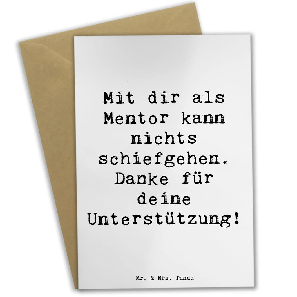 Greetings card Saying Mit dir als Mentor kann nichts schiefgehen. Danke für deine Unterstützung! Grußkarte, Klappkarte, Einladungskarte, Glückwunschkarte, Hochzeitskarte, Geburtstagskarte, Karte, Ansichtskarten