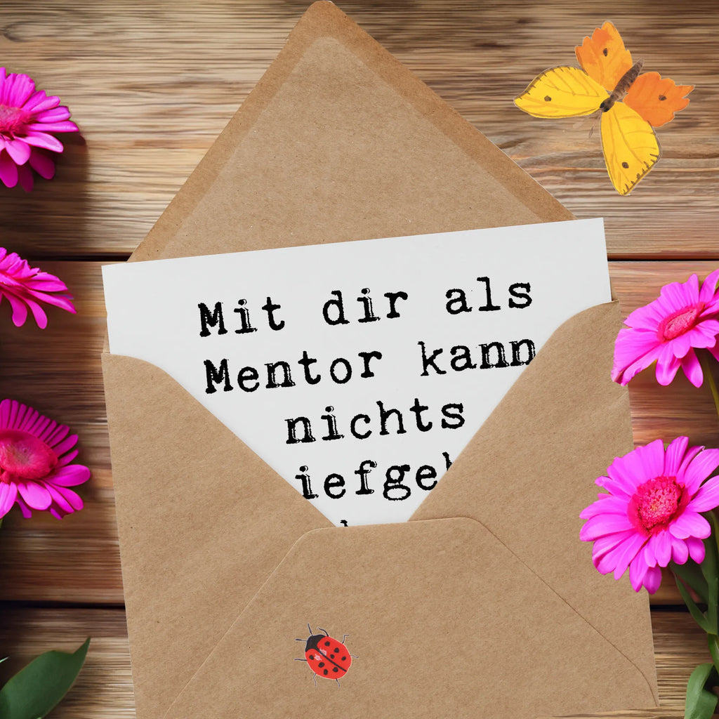 Deluxe Karte Spruch Beste Mentor Grußkarte, Hochwertige Grußkarte, Hochwertige Klappkarte, Karte, Klappkarte, Glückwunschkarte, Einladungskarte, Hochzeitskarte, Geburtstagskarte
