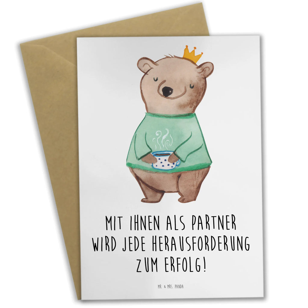 Greetings card Mit Ihnen als Partner wird jede Herausforderung zum Erfolg!  Ansichtskarten, Klappkarte, Geburtstagskarte, Karte, Glückwunschkarte, Einladungskarte, Hochzeitskarte, Grußkarte