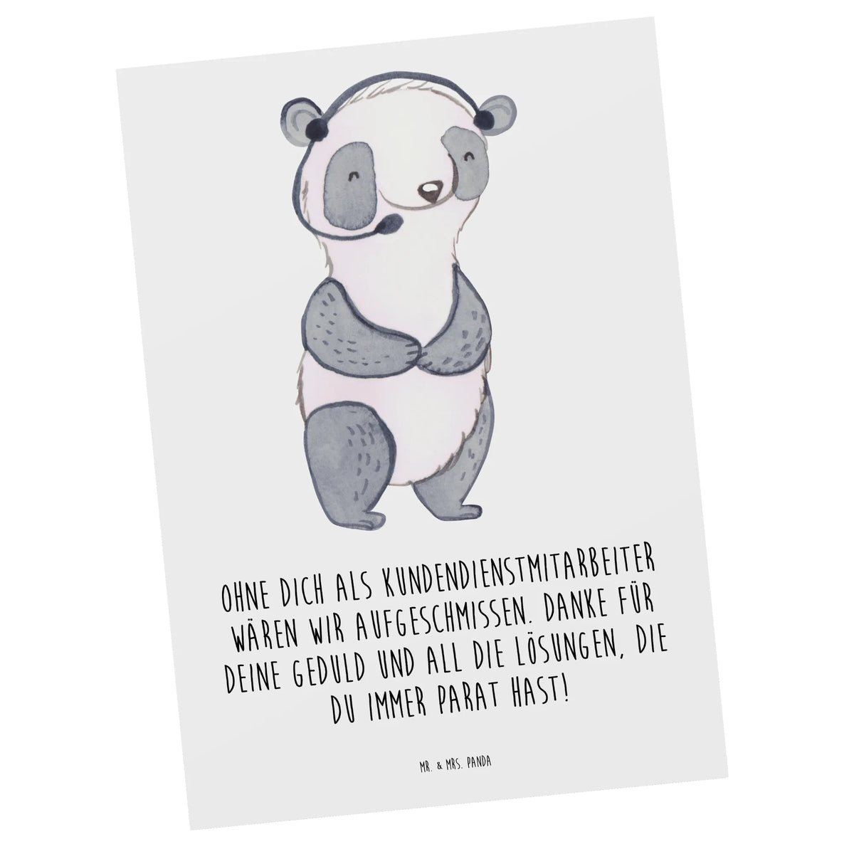 Postkarte Kundendienstmitarbeiter Held