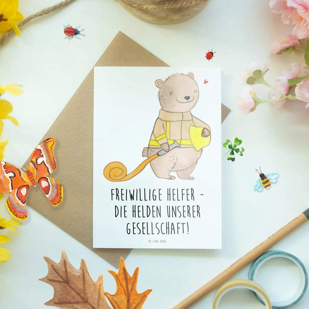 Greetings card Freiwillige Helfer - Die Helden unserer Gesellschaft! Ansichtskarten, Karte, Einladungskarte, Klappkarte, Grußkarte, Hochzeitskarte, Geburtstagskarte, Glückwunschkarte