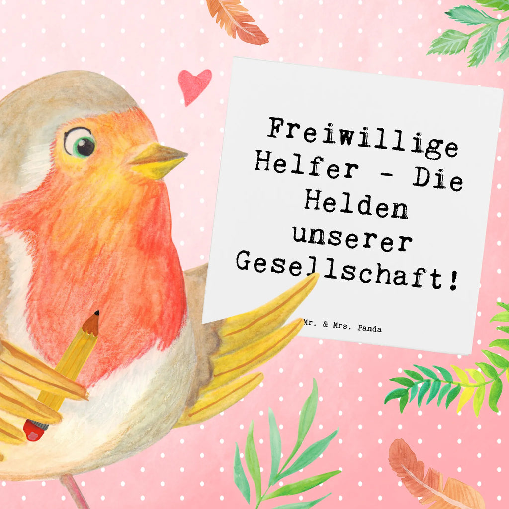 Deluxe Card Saying Freiwillige Helfer - Die Helden unserer Gesellschaft! Hochzeitskarte, Hochwertige Grußkarte, Geburtstagskarte, Karte, Einladungskarte, Glückwunschkarte, Hochwertige Klappkarte, Klappkarte, Grußkarte