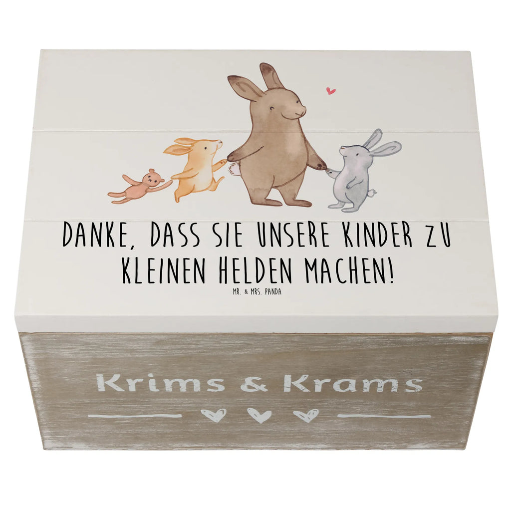 Holzkiste Erzieher Heldenmacher Erinnerungsbox, Geschenkdose, Kiste, Dekokiste, Aufbewahrungsbox, Geschenkbox, Holzkiste, Erinnerungskiste, XXL, Truhe, Schatulle, Schatzkiste