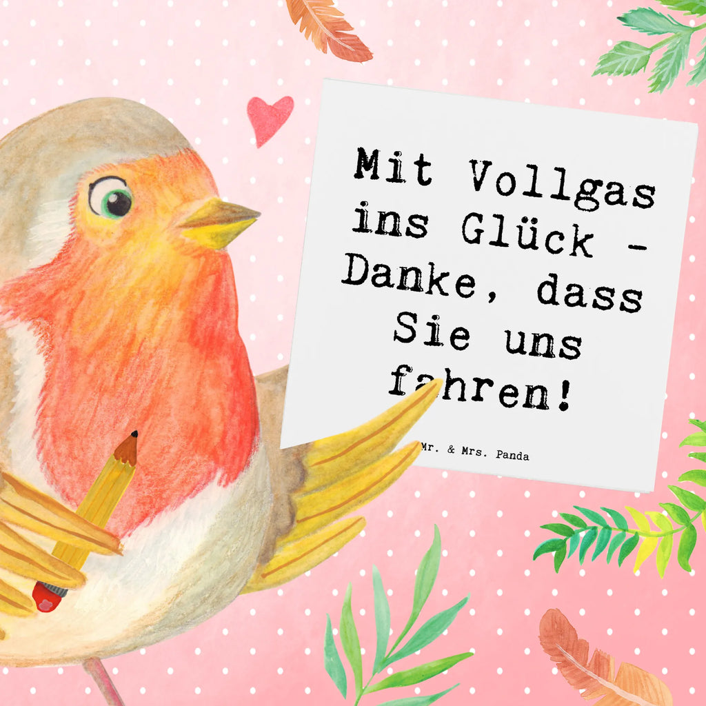 Deluxe Card Saying Mit Vollgas ins Glück - Danke, dass Sie uns fahren! Hochzeitskarte, Klappkarte, Hochwertige Grußkarte, Geburtstagskarte, Hochwertige Klappkarte, Karte, Grußkarte, Einladungskarte, Glückwunschkarte