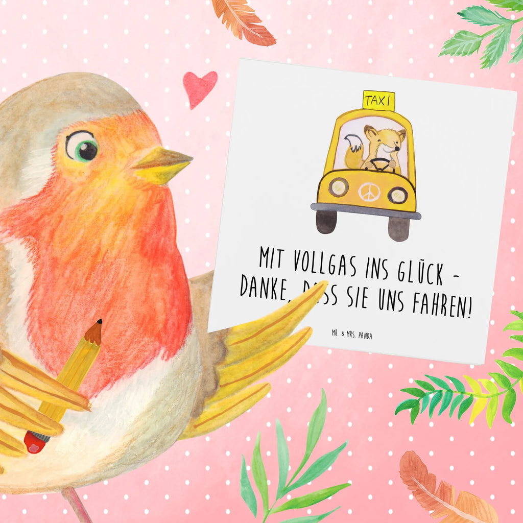 Deluxe Card Mit Vollgas ins Glück - Danke, dass Sie uns fahren! Karte, Glückwunschkarte, Einladungskarte, Hochwertige Grußkarte, Hochzeitskarte, Grußkarte, Geburtstagskarte, Klappkarte, Hochwertige Klappkarte