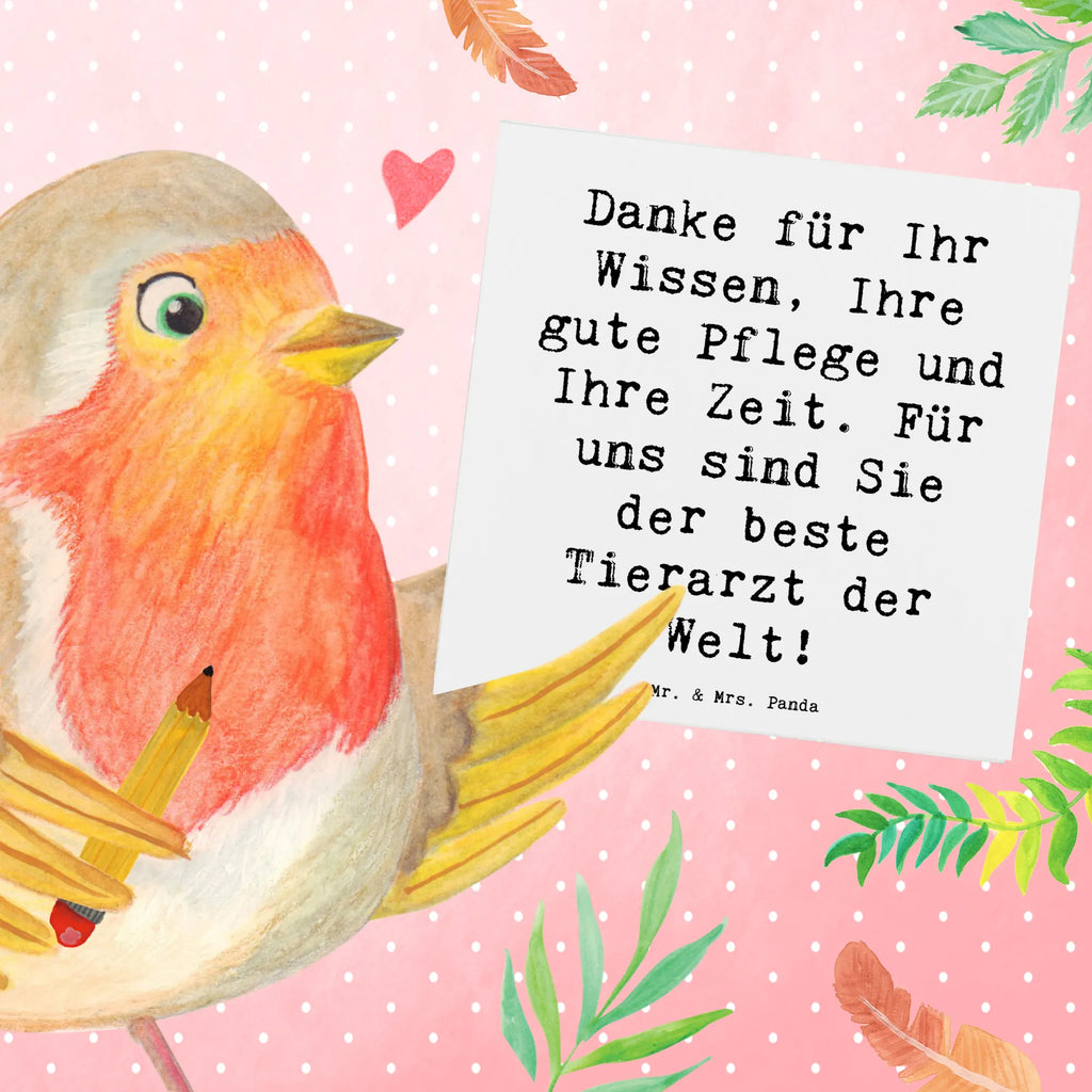 Deluxe Card Saying Danke für Ihr Wissen, Ihre gute Pflege und Ihre Zeit. Für uns sind Sie der beste Tierarzt der Welt! Karte, Grußkarte, Klappkarte, Einladungskarte, Glückwunschkarte, Hochzeitskarte, Geburtstagskarte, Hochwertige Grußkarte, Hochwertige Klappkarte