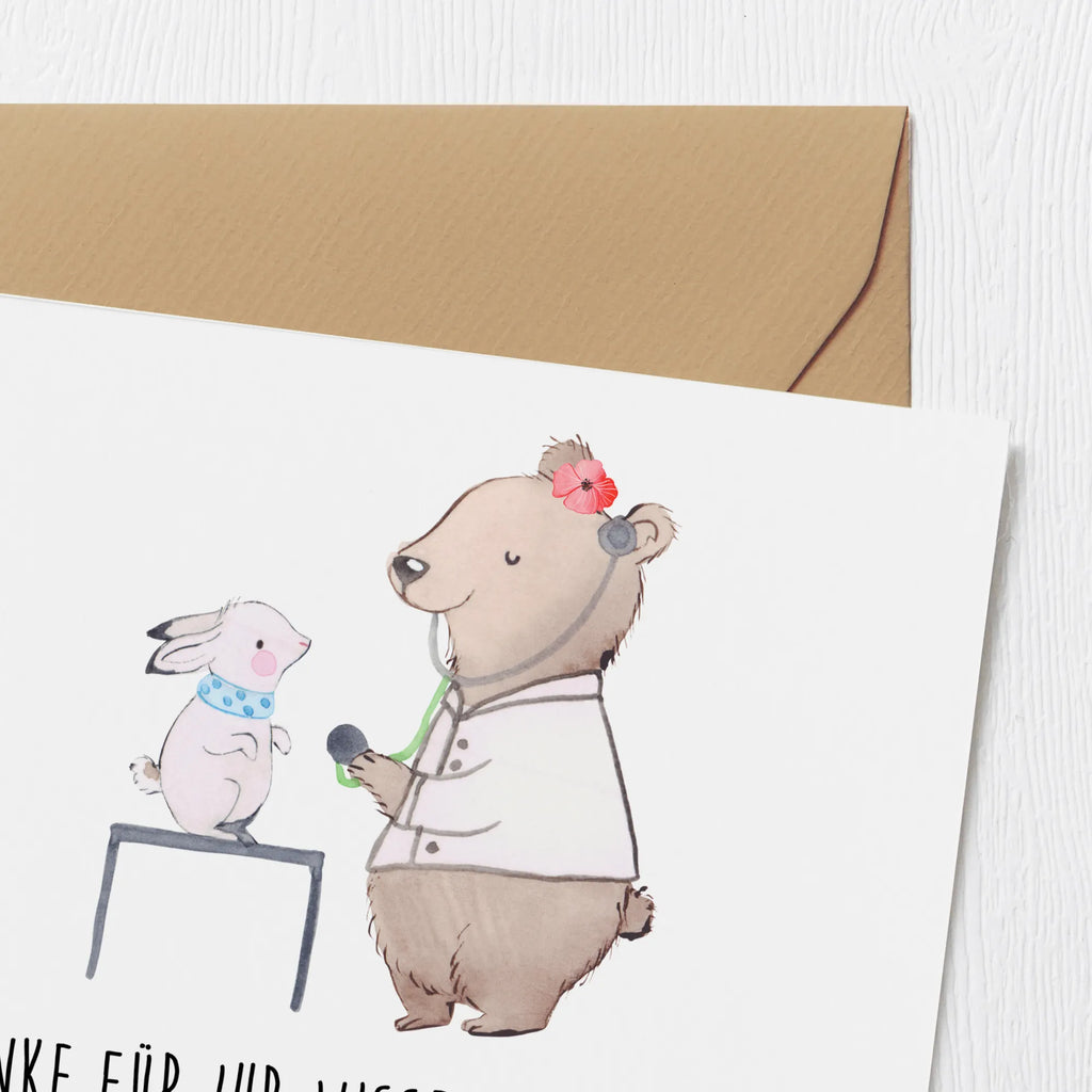 Deluxe Card Danke für Ihr Wissen, Ihre gute Pflege und Ihre Zeit. Für uns sind Sie die beste Tierärztin der Welt! Hochwertige Klappkarte, Karte, Geburtstagskarte, Glückwunschkarte, Grußkarte, Klappkarte, Einladungskarte, Hochzeitskarte, Hochwertige Grußkarte