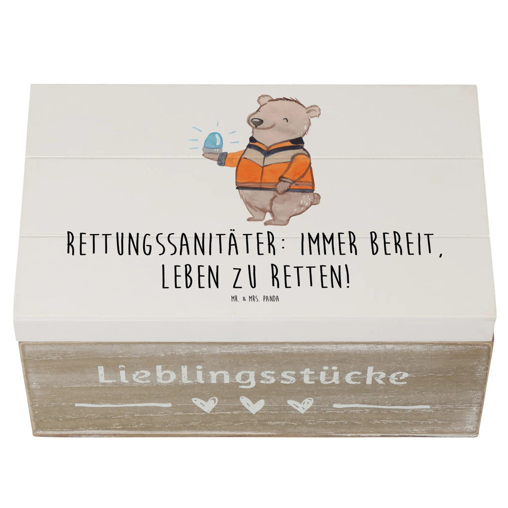 Wooden chest Rettungssanitäter: Immer bereit, Leben zu retten! Truhe, Kiste, Dekokiste, Geschenkbox, Holzkiste, Geschenkdose, XXL, Erinnerungskiste, Schatulle, Erinnerungsbox, Schatzkiste, Aufbewahrungsbox