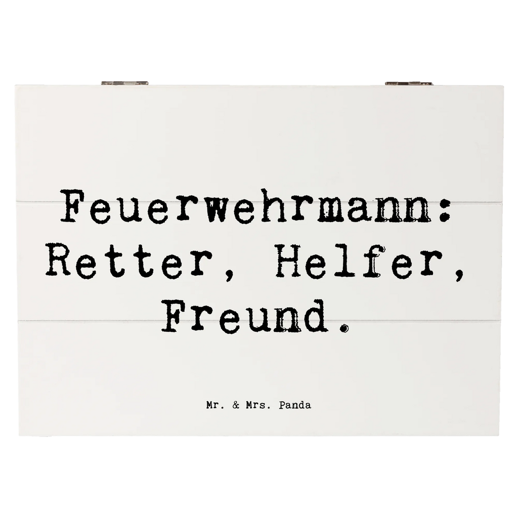 Holzkiste Feuerwehrmann: Retter, Helfer, Freund. Holzkiste, Kiste, Schatzkiste, Truhe, Schatulle, XXL, Erinnerungsbox, Erinnerungskiste, Dekokiste, Aufbewahrungsbox, Geschenkbox, Geschenkdose