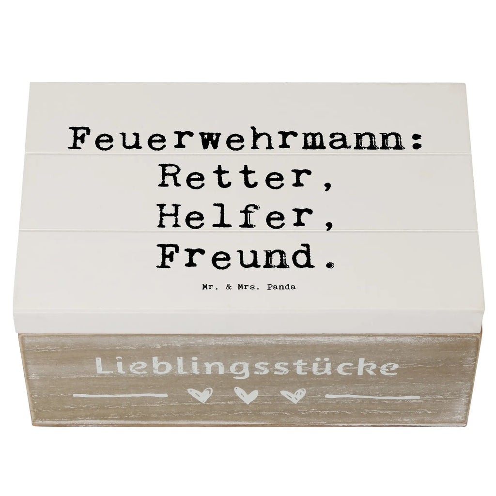 Holzkiste Feuerwehrmann: Retter, Helfer, Freund. Holzkiste, Kiste, Schatzkiste, Truhe, Schatulle, XXL, Erinnerungsbox, Erinnerungskiste, Dekokiste, Aufbewahrungsbox, Geschenkbox, Geschenkdose