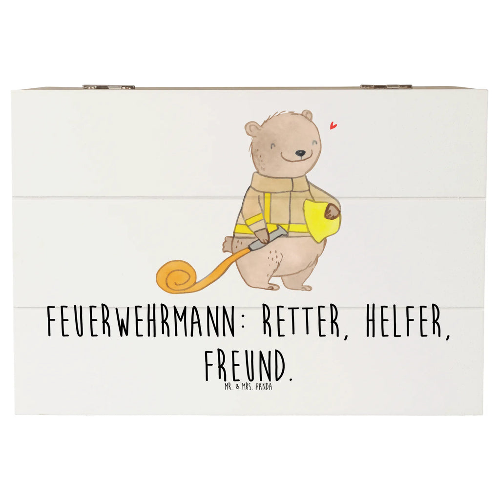 Holzkiste Feuerwehrmann Rettungsheld Erinnerungskiste, Schatulle, Kiste, Erinnerungsbox, Truhe, Schatzkiste, Geschenkdose, Aufbewahrungsbox, Geschenkbox, XXL, Dekokiste, Holzkiste