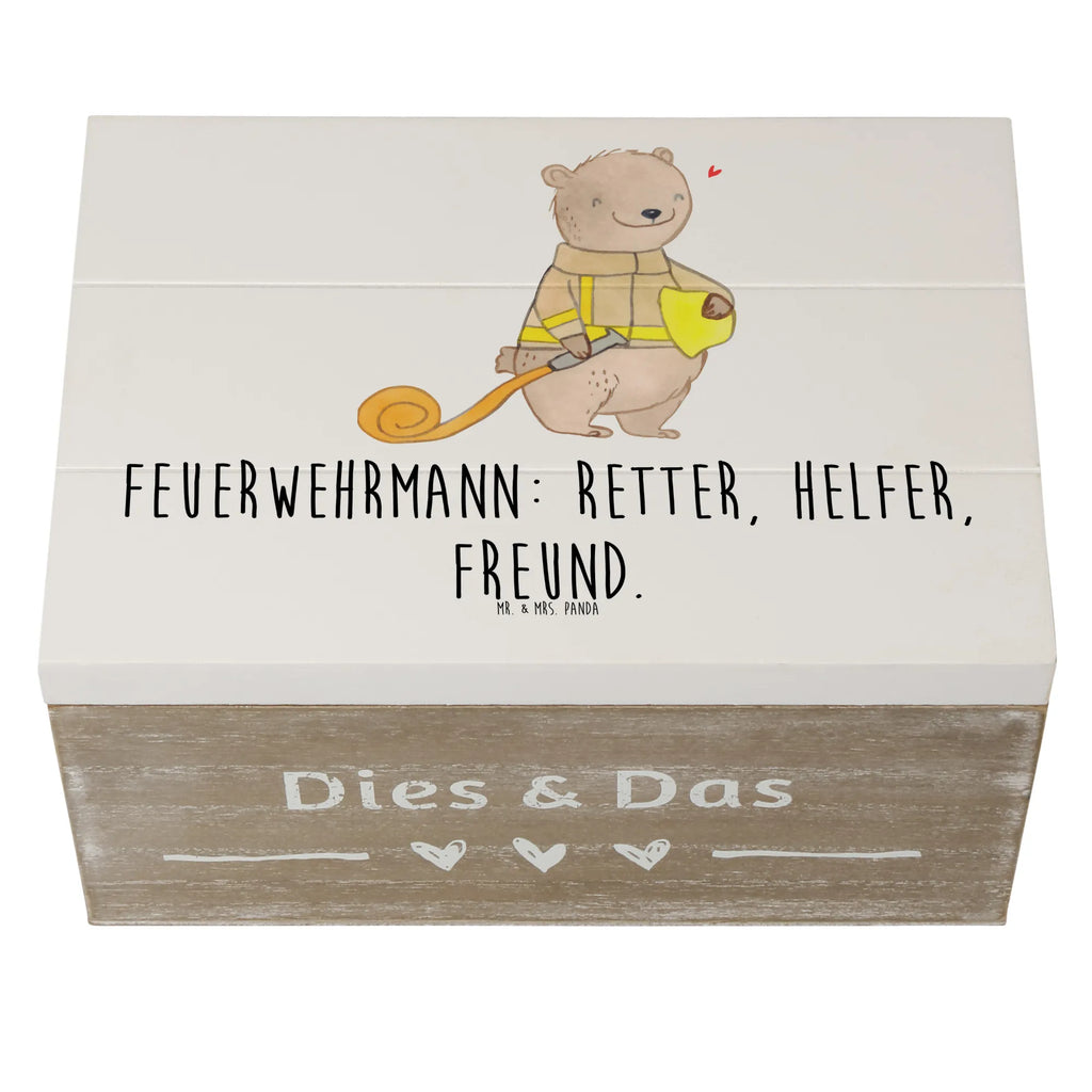 Holzkiste Feuerwehrmann Rettungsheld Erinnerungskiste, Schatulle, Kiste, Erinnerungsbox, Truhe, Schatzkiste, Geschenkdose, Aufbewahrungsbox, Geschenkbox, XXL, Dekokiste, Holzkiste