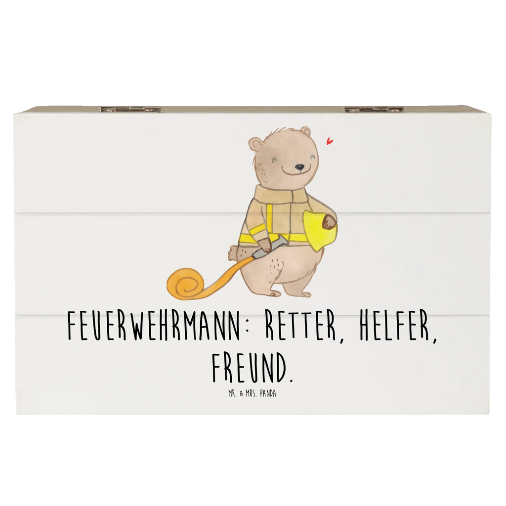 Holzkiste Feuerwehrmann Rettungsheld Erinnerungskiste, Schatulle, Kiste, Erinnerungsbox, Truhe, Schatzkiste, Geschenkdose, Aufbewahrungsbox, Geschenkbox, XXL, Dekokiste, Holzkiste