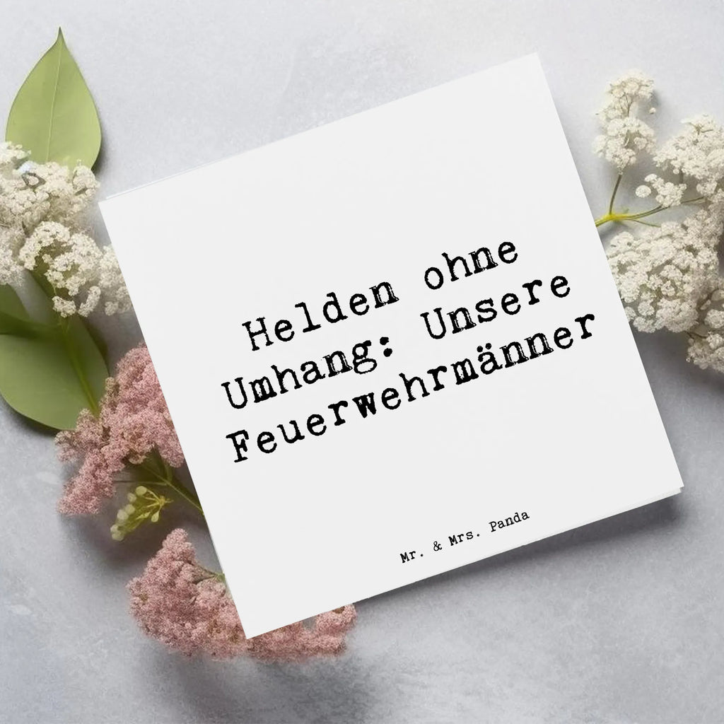 Deluxe Card Saying Helden ohne Umhang: Unsere Feuerwehrmänner Karte, Grußkarte, Klappkarte, Einladungskarte, Glückwunschkarte, Hochzeitskarte, Geburtstagskarte, Hochwertige Grußkarte, Hochwertige Klappkarte