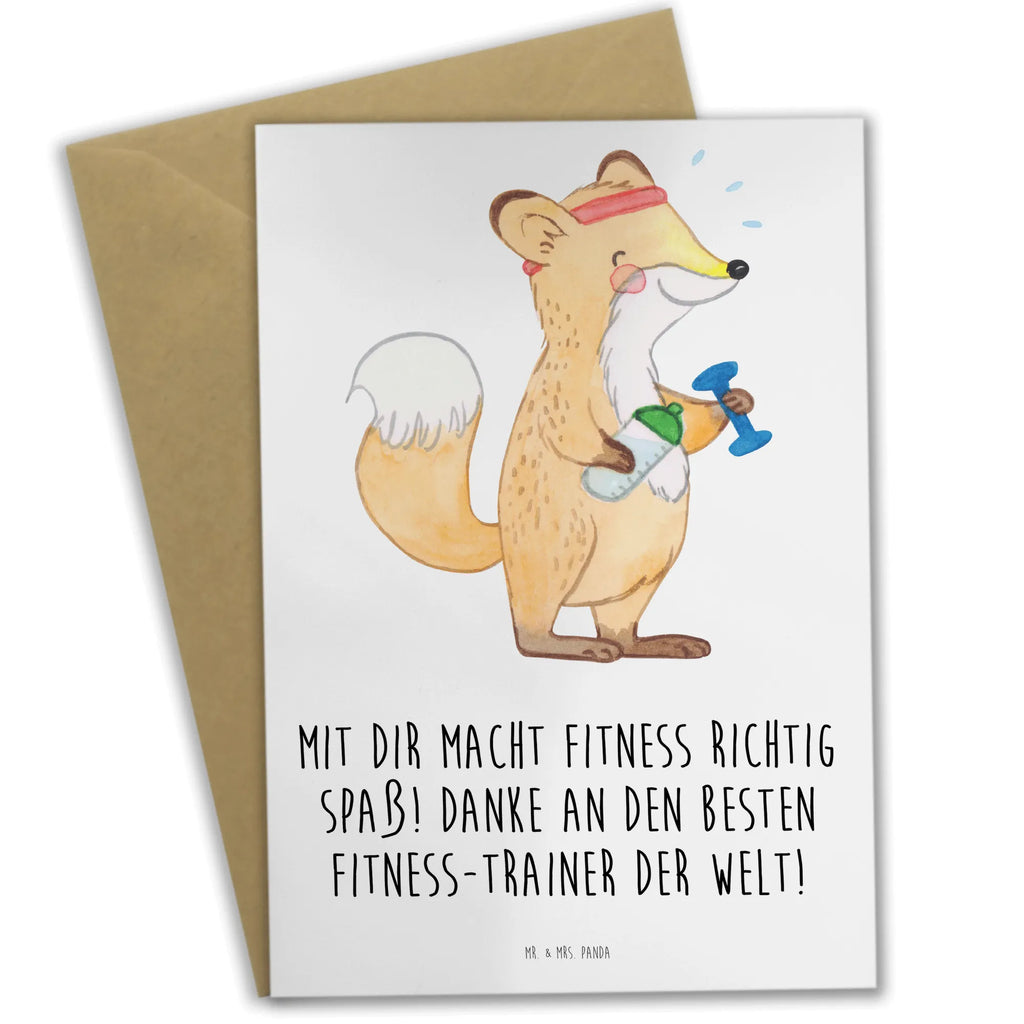 Grußkarte Fitness-Trainer Dank Grußkarte, Geburtstagskarte, Glückwunschkarte, Klappkarte, Karte, Ansichtskarten, Hochzeitskarte, Einladungskarte
