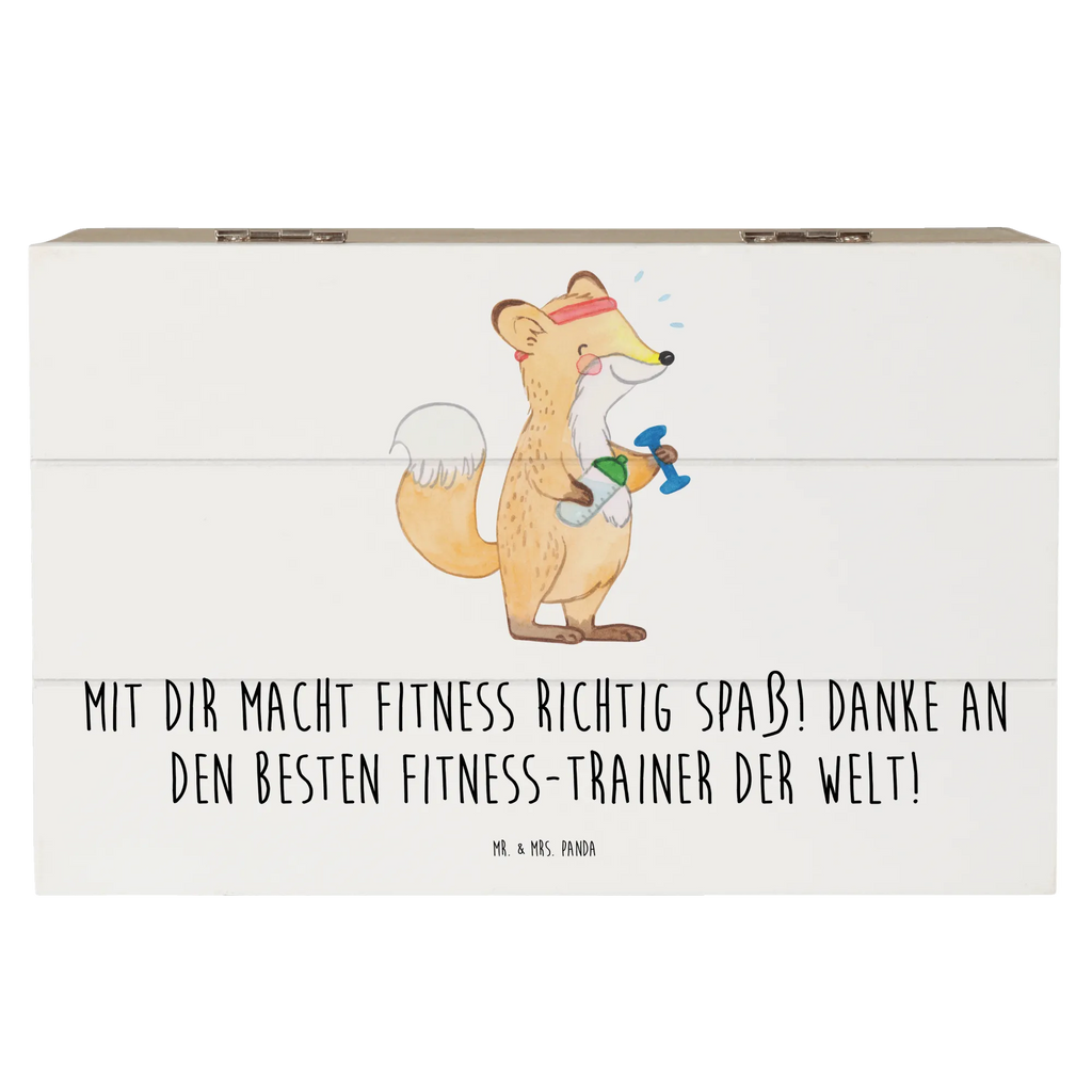 Holzkiste Fitness-Trainer Dank Schatzkiste, Erinnerungskiste, Schatulle, Holzkiste, Dekokiste, Geschenkbox, Erinnerungsbox, Geschenkdose, Kiste, Truhe, XXL, Aufbewahrungsbox