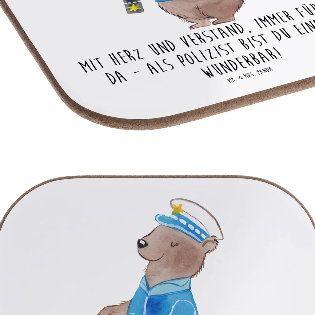 Square coaster Mit Herz und Verstand, immer für uns da - als Polizist bist du einfach wunderbar! Untersetzer Gläser, Getränkeuntersetzer, Bierdeckel, Glasuntersetzer, Untersetzer, Korkuntersetzer, Untersetzer für Gläser, Untersetzer Holz, Untersetzer Design, Tassen Untersetzer, Untersetzer aus Holz, Holzuntersetzer