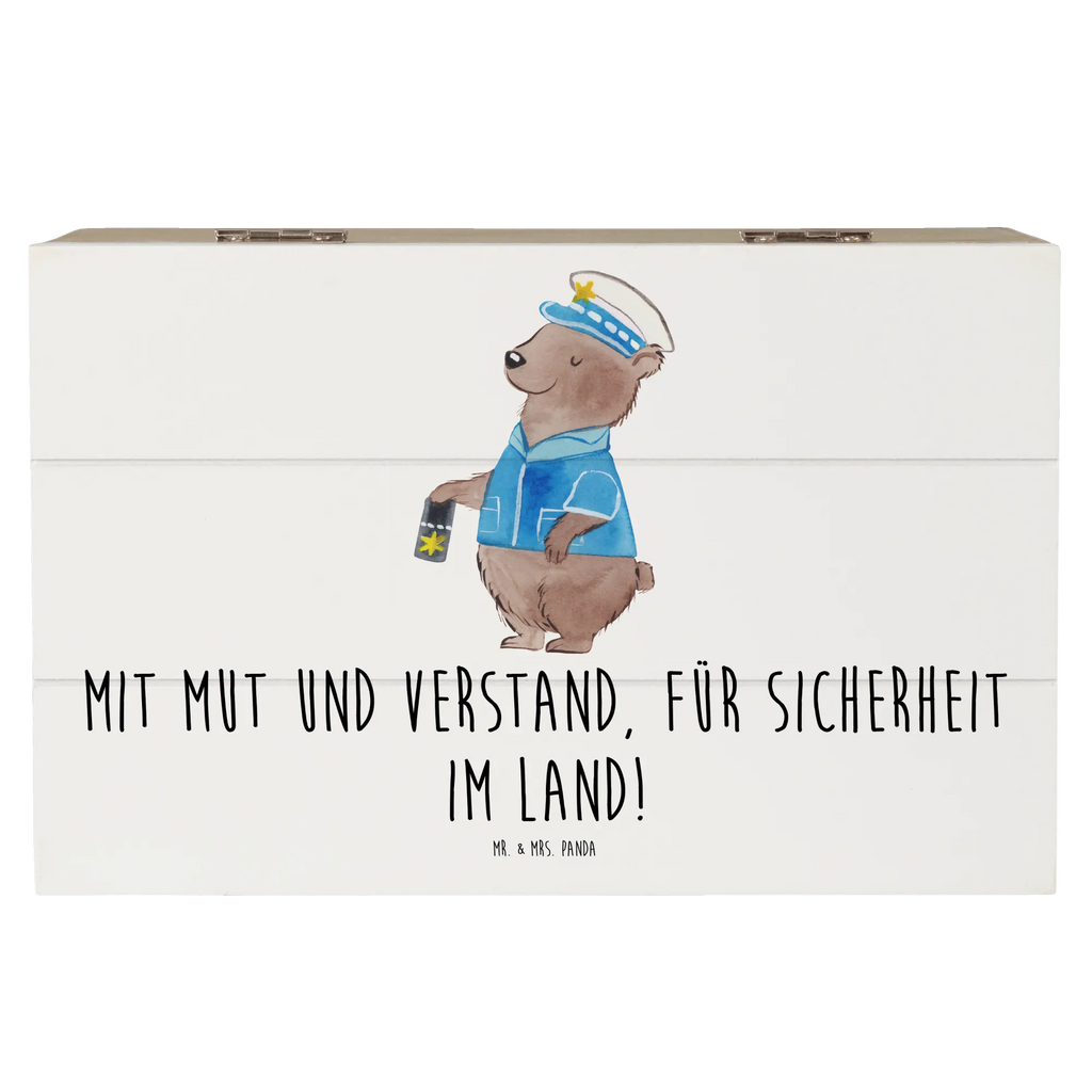 Holzkiste Polizist Mut Verstand Schatzkiste, Truhe, Kiste, Geschenkdose, Schatulle, Dekokiste, XXL, Geschenkbox, Holzkiste, Erinnerungskiste, Erinnerungsbox, Aufbewahrungsbox