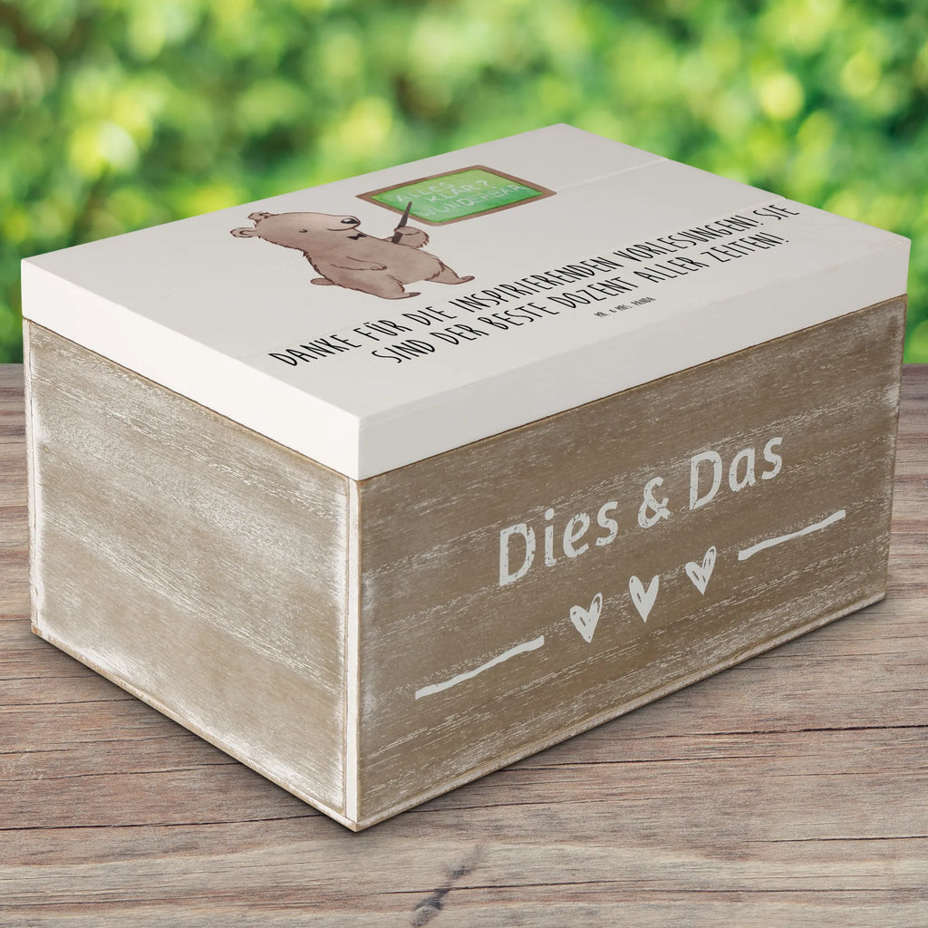 Holzkiste Bester Dozent Holzkiste, Schatulle, Truhe, XXL, Erinnerungsbox, Erinnerungskiste, Geschenkbox, Aufbewahrungsbox, Kiste, Dekokiste, Geschenkdose, Schatzkiste
