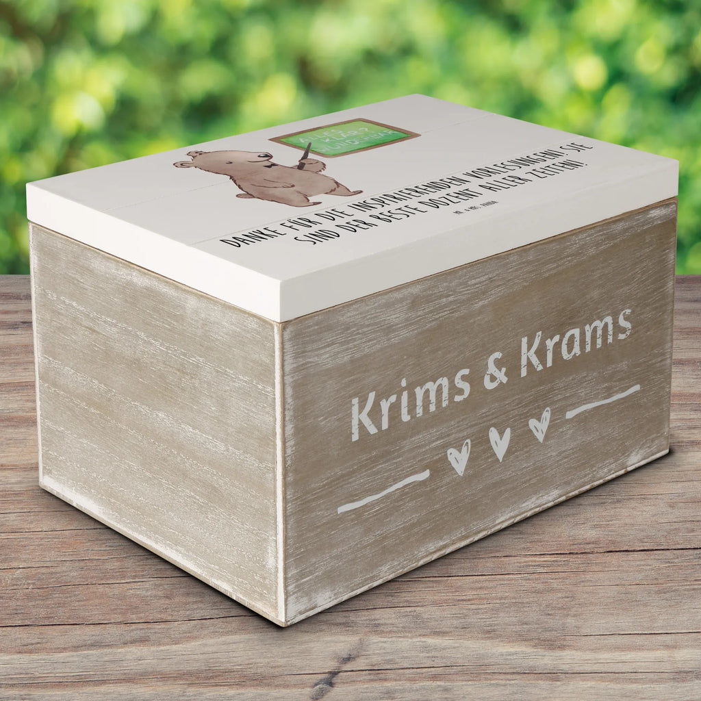 Holzkiste Bester Dozent Holzkiste, Schatulle, Truhe, XXL, Erinnerungsbox, Erinnerungskiste, Geschenkbox, Aufbewahrungsbox, Kiste, Dekokiste, Geschenkdose, Schatzkiste