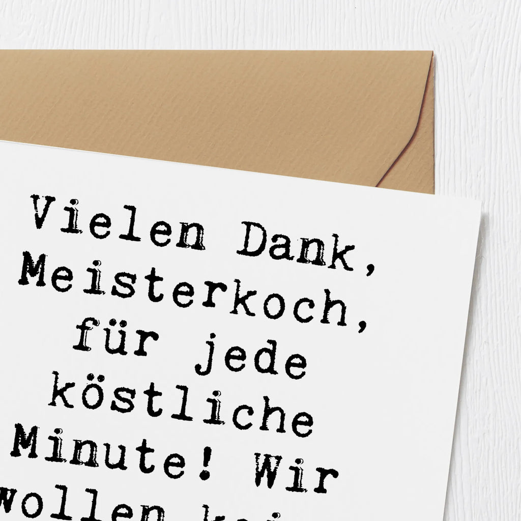 Deluxe Karte Spruch Danke Koch Klappkarte, Karte, Grußkarte, Geburtstagskarte, Hochwertige Klappkarte, Hochwertige Grußkarte, Einladungskarte, Glückwunschkarte, Hochzeitskarte