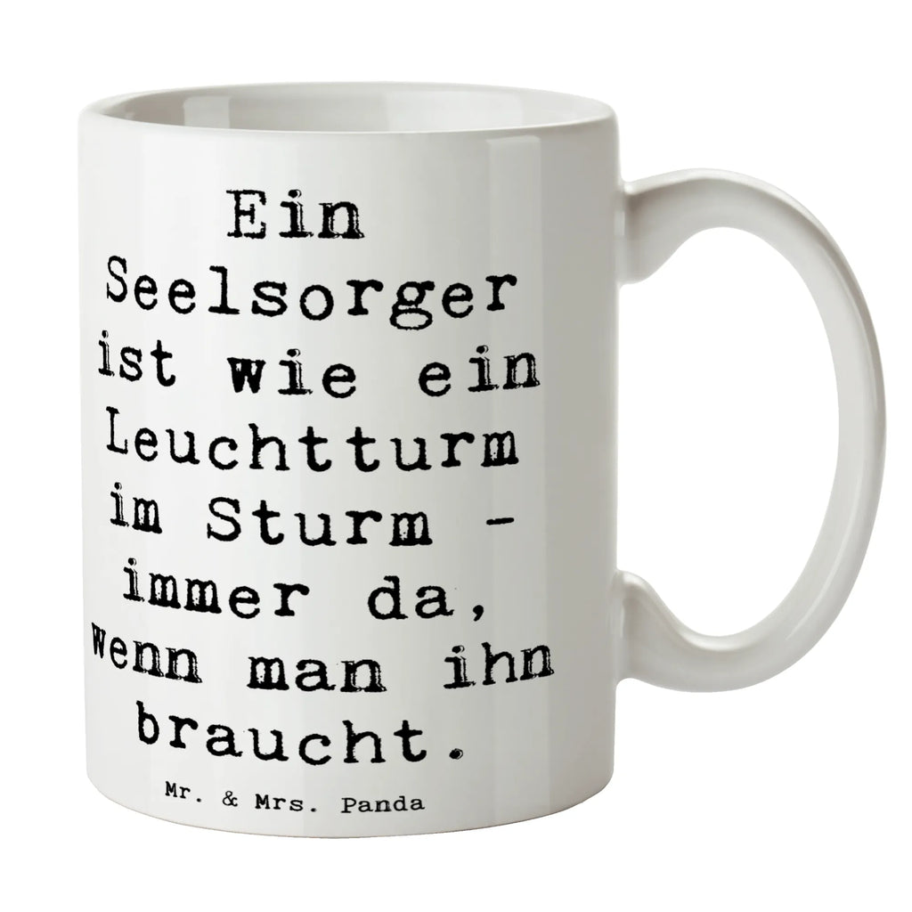 Tasse Spruch Seelsorger Leuchtturm Tasse, Tasse mit Zitaten, Porzellantasse, Keramiktasse, Teetasse, Tasse mit Motiven, Geschenktasse, Kaffeetasse, Bürotasse