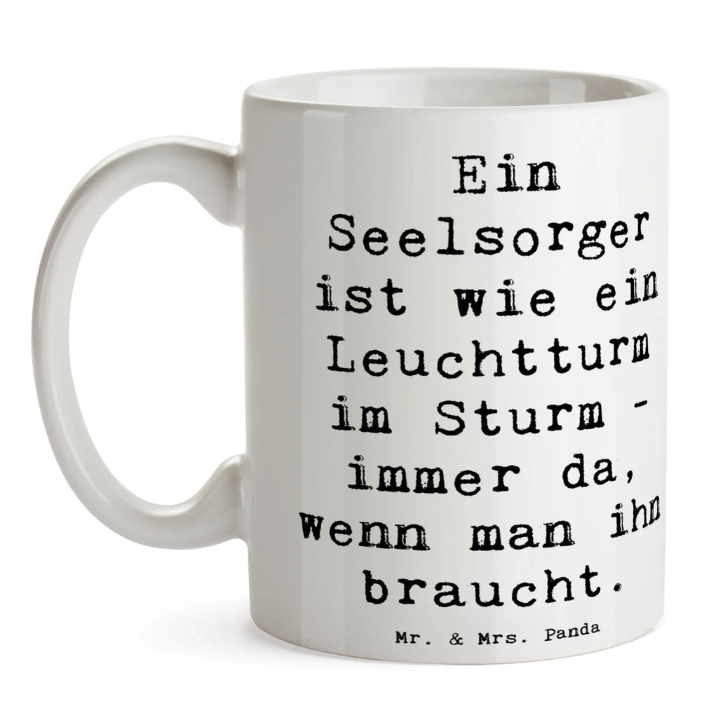 Tasse Spruch Seelsorger Leuchtturm Tasse, Tasse mit Zitaten, Porzellantasse, Keramiktasse, Teetasse, Tasse mit Motiven, Geschenktasse, Kaffeetasse, Bürotasse