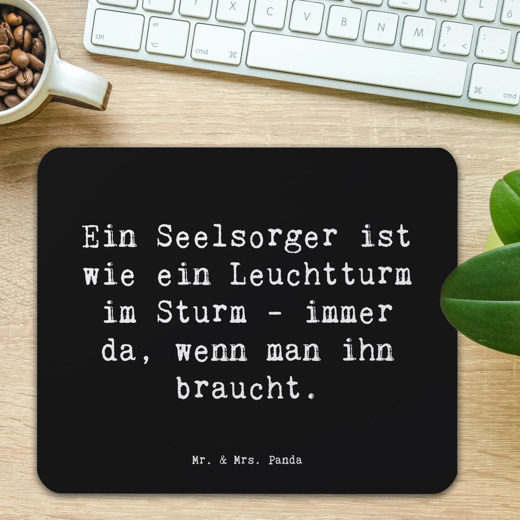 Mouse mat Saying Ein Seelsorger ist wie ein Leuchtturm im Sturm - immer da, wenn man ihn braucht. Designer Mauspad, Einzigartiges Mauspad, Computer zubehör, Arbeitszimmer, Mauspad, PC Zubehör, Mousepad, Büroausstattung, Mausunterlage, Mauspad Büro