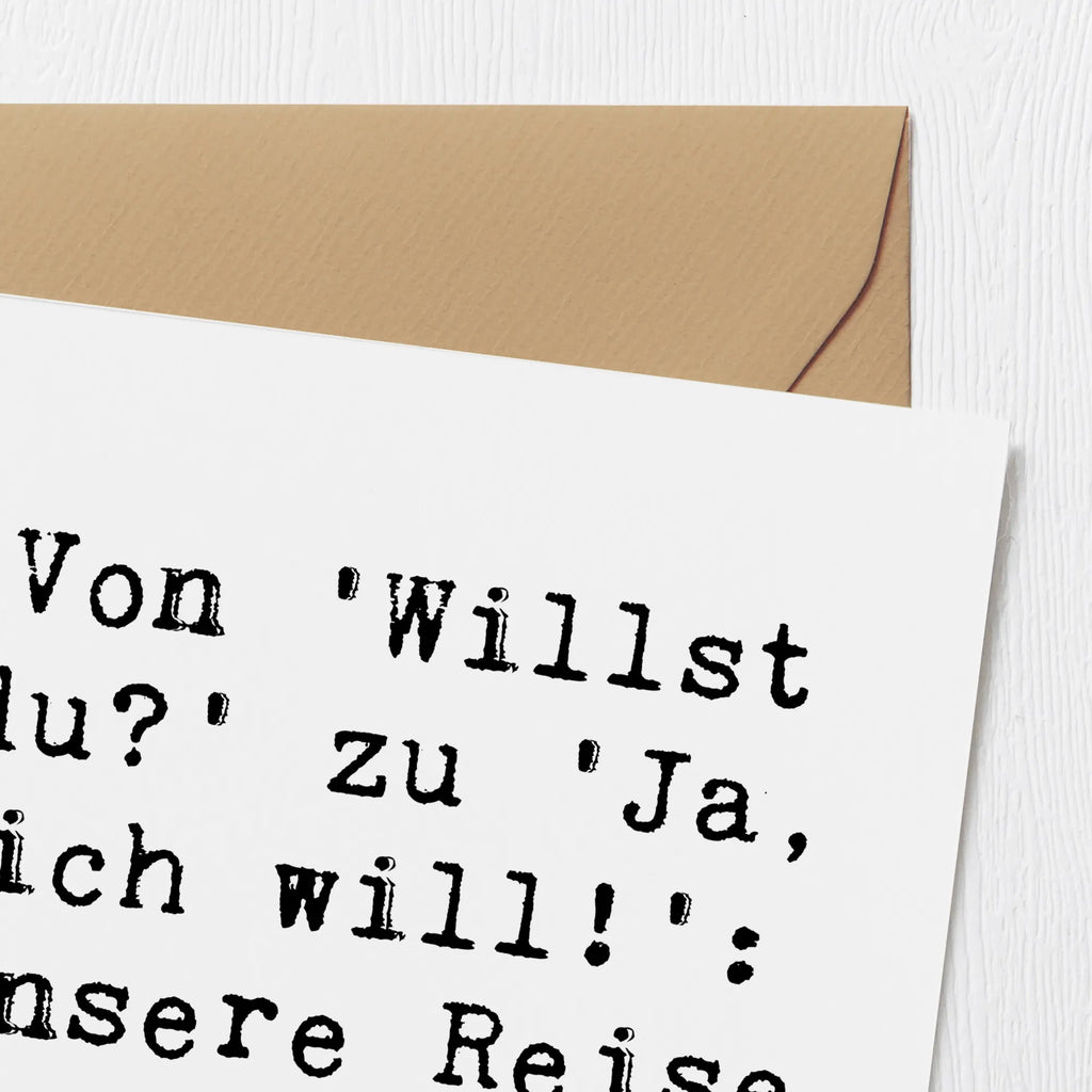 Deluxe Karte Spruch Verlobung Abenteuer Hochwertige Klappkarte, Klappkarte, Grußkarte, Glückwunschkarte, Karte, Einladungskarte, Geburtstagskarte, Hochwertige Grußkarte, Hochzeitskarte, Hochzeit, Hochzeitsgeschenk, Ehe, Hochzeitsfeier, Trauung, Trauungsgeschenk, Verlobungsfeier, Verlobungsgeschenk, Hochzeitsgeschenkideen, Hochzeitsgeschenke für Brautpaar