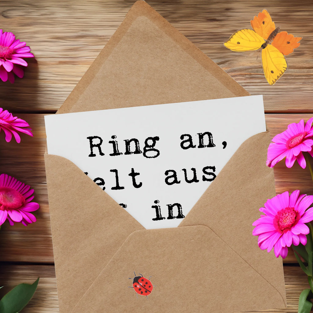Deluxe Card Saying Ring an, Welt aus - auf in das gemeinsame Glück! Karte, Hochwertige Klappkarte, Geburtstagskarte, Glückwunschkarte, Hochzeitskarte, Grußkarte, Einladungskarte, Hochwertige Grußkarte, Klappkarte, Hochzeit, Hochzeitsgeschenk, Ehe, Hochzeitsfeier, Trauung, Trauungsgeschenk, Verlobungsfeier, Verlobungsgeschenk, Hochzeitsgeschenkideen, Hochzeitsgeschenke für Brautpaar