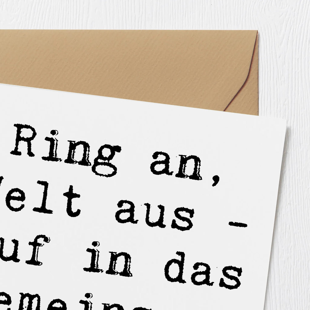 Deluxe Card Saying Ring an, Welt aus - auf in das gemeinsame Glück! Karte, Hochwertige Klappkarte, Geburtstagskarte, Glückwunschkarte, Hochzeitskarte, Grußkarte, Einladungskarte, Hochwertige Grußkarte, Klappkarte, Hochzeit, Hochzeitsgeschenk, Ehe, Hochzeitsfeier, Trauung, Trauungsgeschenk, Verlobungsfeier, Verlobungsgeschenk, Hochzeitsgeschenkideen, Hochzeitsgeschenke für Brautpaar