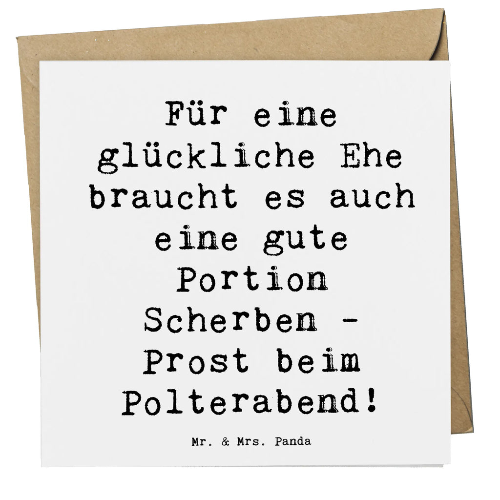 Deluxe Card Saying Für eine glückliche Ehe braucht es auch eine gute Portion Scherben - Prost beim Polterabend! Karte, Grußkarte, Klappkarte, Einladungskarte, Glückwunschkarte, Hochzeitskarte, Geburtstagskarte, Hochwertige Grußkarte, Hochwertige Klappkarte, Hochzeit, Hochzeitsgeschenk, Ehe, Hochzeitsfeier, Trauung, Trauungsgeschenk, Verlobungsfeier, Verlobungsgeschenk, Hochzeitsgeschenkideen, Hochzeitsgeschenke für Brautpaar