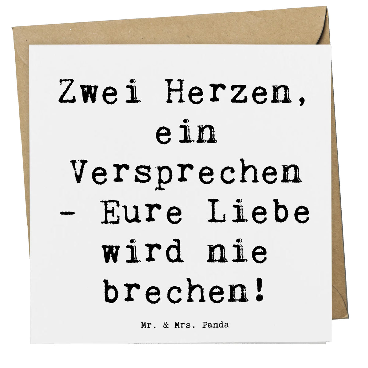 Deluxe Card Saying Zwei Herzen, ein Versprechen - Eure Liebe wird nie brechen!