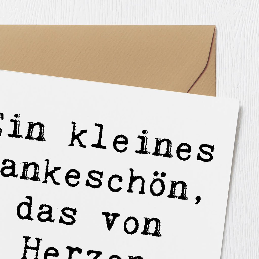 Deluxe Card Saying Ein kleines Dankeschön, das von Herzen kommt. Karte, Grußkarte, Klappkarte, Einladungskarte, Glückwunschkarte, Hochzeitskarte, Geburtstagskarte, Hochwertige Grußkarte, Hochwertige Klappkarte, Hochzeit, Hochzeitsgeschenk, Ehe, Hochzeitsfeier, Trauung, Trauungsgeschenk, Verlobungsfeier, Verlobungsgeschenk, Hochzeitsgeschenkideen, Hochzeitsgeschenke für Brautpaar