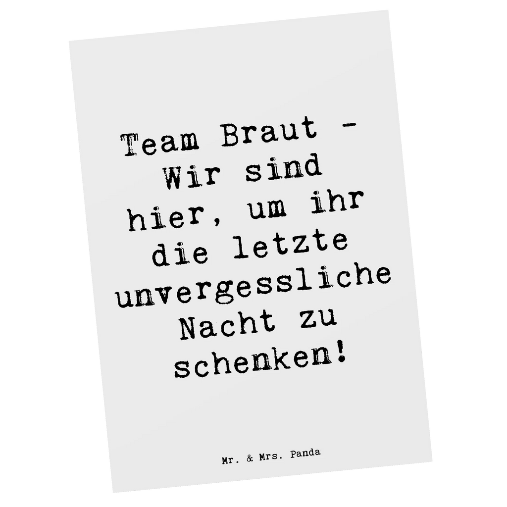 Postcard Saying Team Braut - Wir sind hier, um ihr die letzte unvergessliche Nacht zu schenken! Dankeskarte, Postkarte, Einladung Geburtstag, Einladung, Karte, Geburtstagskarte, Einladungskarten Geburtstag, Ansichtskarten, Grußkarte, Geschenkkarte, Einladungskarte, Ansichtskarte, Hochzeit, Hochzeitsgeschenk, Ehe, Hochzeitsfeier, Trauung, Trauungsgeschenk, Hochzeitskarte, Verlobungsfeier, Verlobungsgeschenk, Hochzeitsgeschenkideen, Hochzeitsgeschenke für Brautpaar